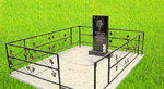 Памятник гранит и мрамор - оградка, столик, скамья