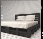 Кровать из паллет, поддон, в стиле лофт 
