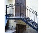 Уличная сварная лестница для частного дома, дачи на заказ