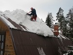 Почистить крышу от снега 