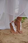Вязаные пляжные украшения для ног