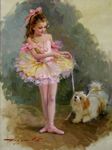 Картина маслом на холсте &quot;Маленькая балерина&quot; 