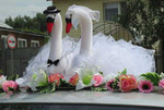 Свадебные украшения для машины Лебеди
