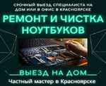 Профессиональная чистка от пыли ноутбука, моноблока, компьютера на дому. Выезд по всему Красноярску