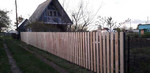 Забор деревянный штакетник и профлист